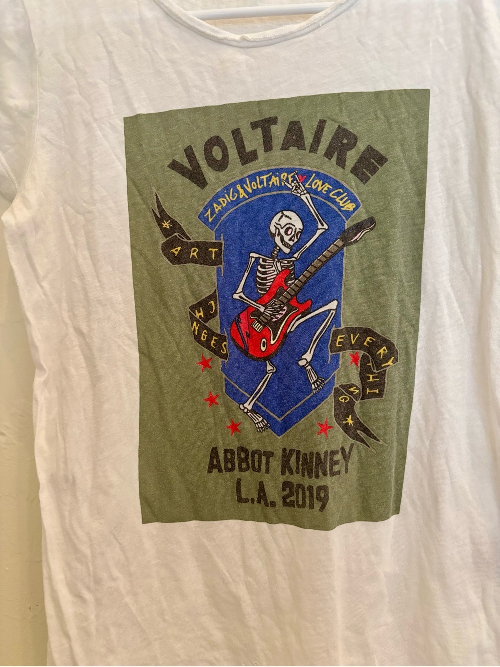 Zadig & Voltaire White Graphic Skull Guitar Tee - Picture 6 of 10
